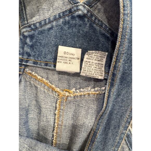 Vintage 90's Disney Mickey & Co Denim Bib Short Overalls Size 10 Unisex Classic - Picture 8 of 15